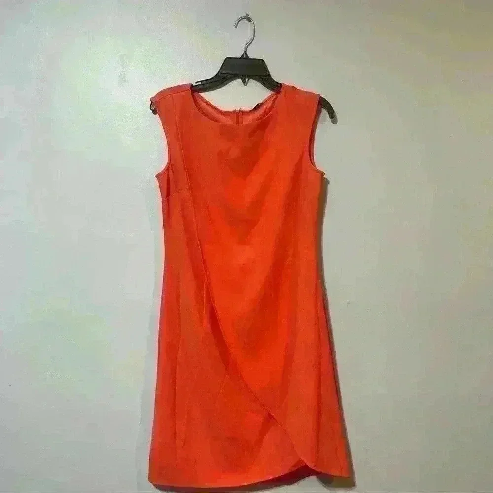 Women's Ann Taylor Dress Knee Length Zip Up Back Sz 4 Office Classic Preppy - Picture 2 of 9
